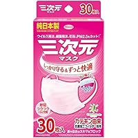 ✞✟さま　3番ピンク5 お２つ 2個セット】三次元マスク 小さめサイズ ベビーピンクカラー 5枚入×2点